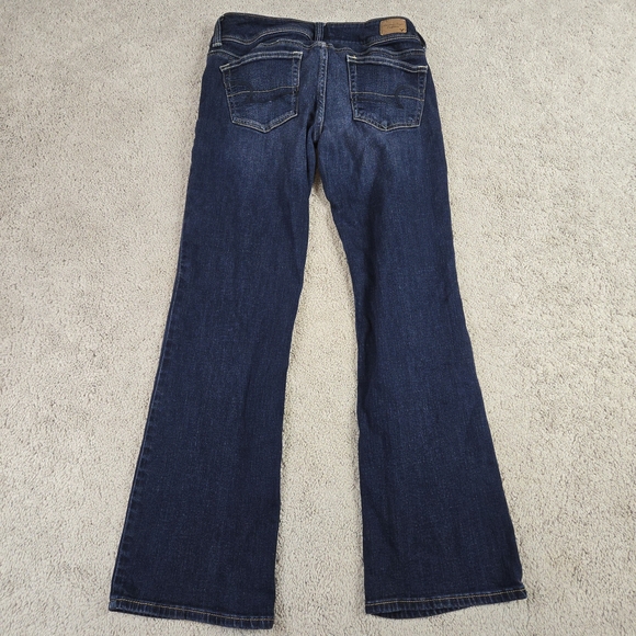 Y2k American Eagle Slim Boot Cut Low Rise Dark Wash Womens Size 4 - Picture 2 of 7